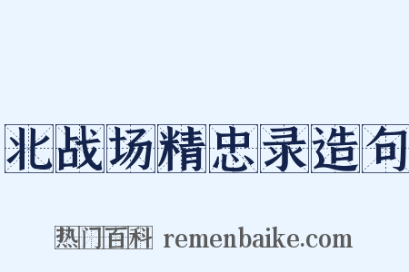 北战场精忠录造句是什么意思的图片